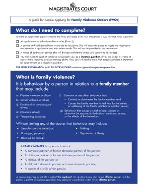 fvos|Legal Guide to Family Violence Orders in the ACT .